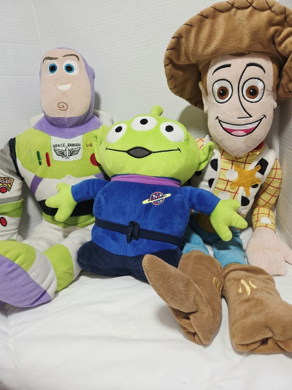 Disney Toy Story Woody 24”Buzz Lightyear 21” Alien 11' Large Stuffed Plush Jumbo